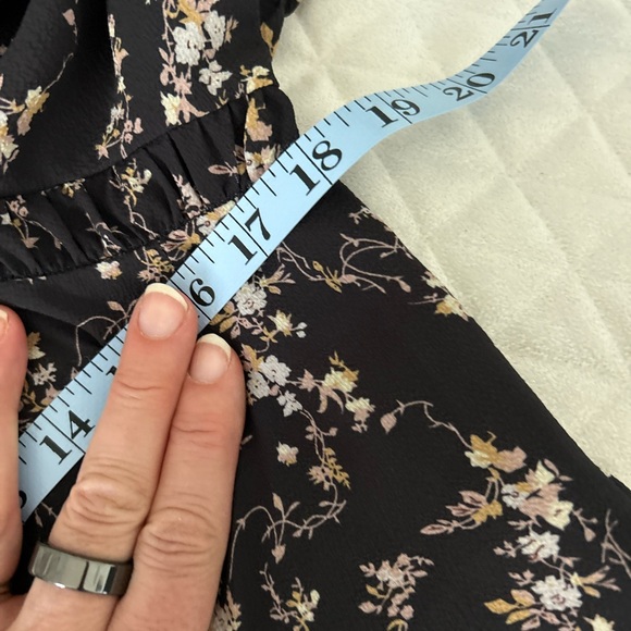 A.P.C. Black Floral Long Sleeve Dress - Picture 6 of 9